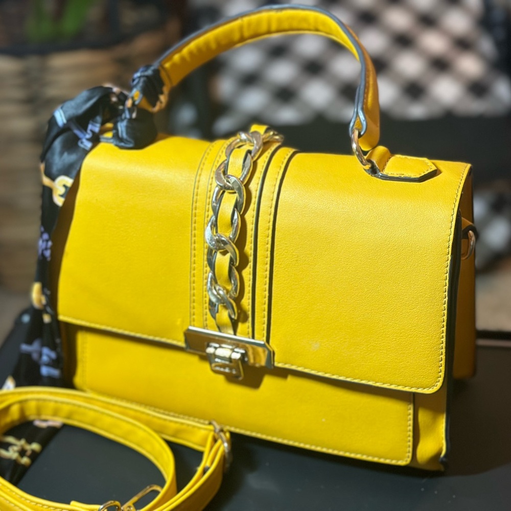 Aldo -hand bag (yellow) w/ removable strap.